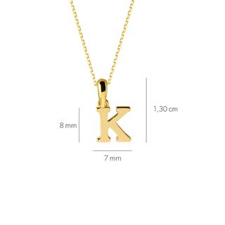14 Ayar Altın K Harfi Kolye