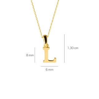 14 Ayar Altın L Harfi Kolye