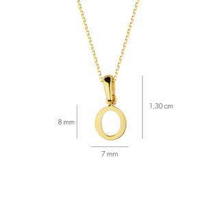 14 Ayar Altın O Harfi Kolye