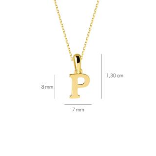 14 Ayar Altın P Harfi Kolye