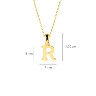 14 Ayar Altın R Harfi Kolye