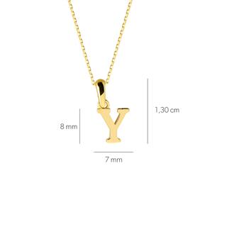 14 Ayar Altın Y Harfi Kolye