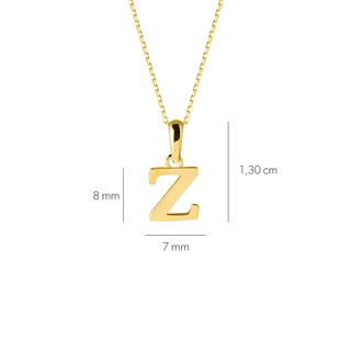 14 Ayar Altın Z Harfi Kolye