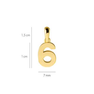 14 Ayar Altı Rakamı Altın Kolye Ucu
