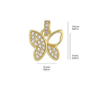 14 Ayar Altın Kelebek Kolye Ucu