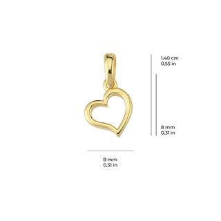14 Ayar Altın Kalp Kolye Ucu