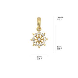 14 Ayar Altın Dümen Kolye Ucu