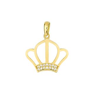 14 Ayar Altın Taç Kolye Ucu