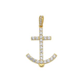 14 Ayar Altın Taşlı Çapa Kolye Ucu