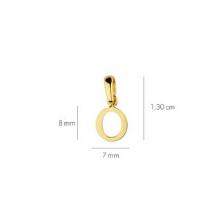 14 Ayar Altın O Harfi Kolye Ucu