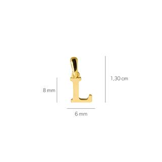 14 Ayar Altın L Harfi Kolye Ucu