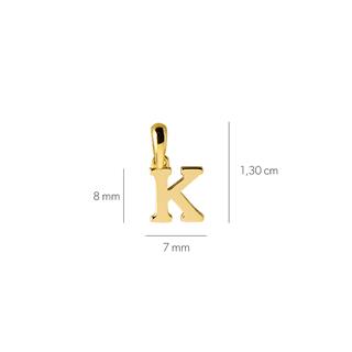 14 Ayar Altın K Harfi Kolye Ucu