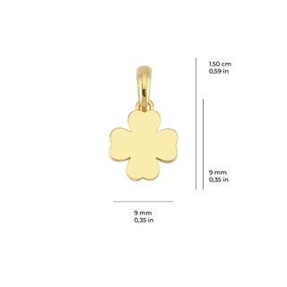 14 Ayar Altın Yonca Kolye Ucu