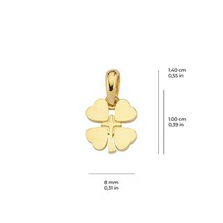 14 Ayar Altın Yonca Kolye Ucu