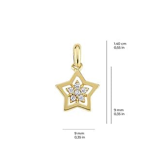 14 Ayar Altın Yaşlı Yıldız Kolye Ucu