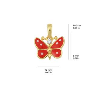 14 Ayar Altın Renkli Kelebek Kolye Ucu