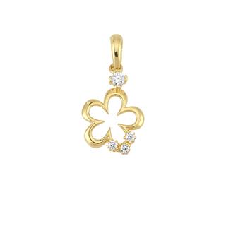 14 Ayar Altın Taşlı Kalp Kolye Ucu