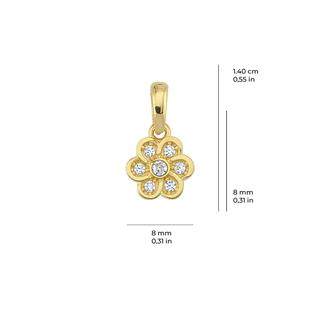 14 Ayar Altın Çiçek Kolye Ucu