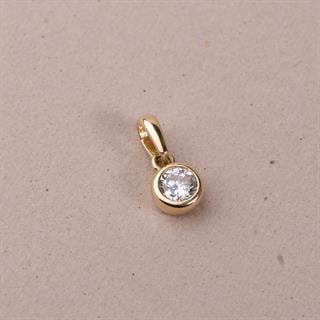 14 Ayar Altın Tek Taş Kolye Ucu