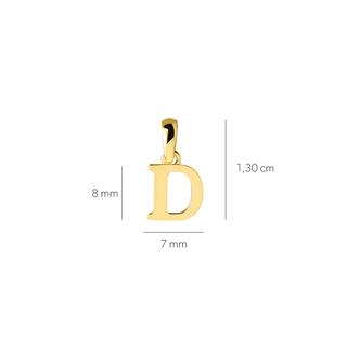 14 Ayar Altın D Harfi Kolye Ucu