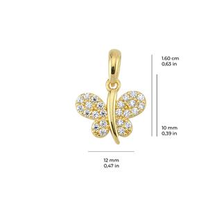 14 Ayar Altın Yusufçuk Taşlı Kolye Ucu