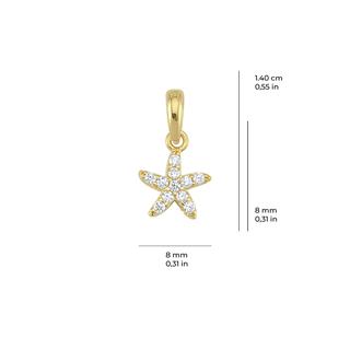 14 Ayar Altın Deniz Yıldızı Kolye Ucu
