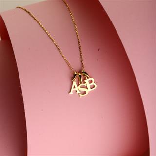 14 Ayar Altın E Harfi Kolye Ucu