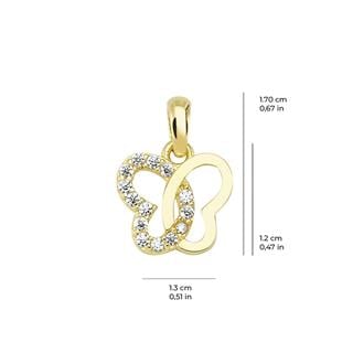 14 Ayar Altın Kelebek Kolye Ucu