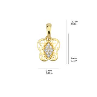 14 Ayar Altın Kelebek Kolye Ucu