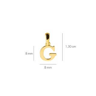 14 Ayar Altın G Harfi Kolye Ucu