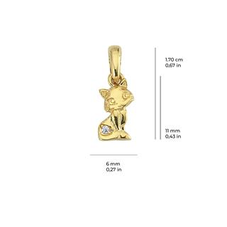 14 Ayar Altın Kedi Kolye Ucu