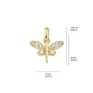 14 Ayar Altın Taşlı Yusufçuk Kolye Ucu