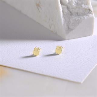 14 Ayar Altın Minik Elma Küpe