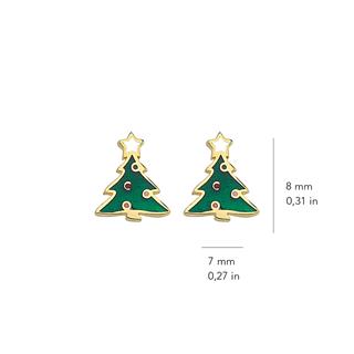 14 Ayar Altın Çam Ağacı Küpe