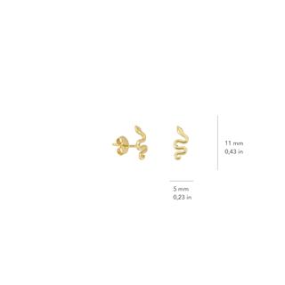 14 Ayar Altın Yılan Küpe