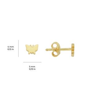 14 Ayar Altın Kelebek Minik Küpe