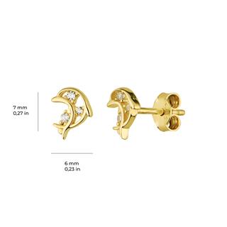 14 Ayar Altın Yunus Küpe