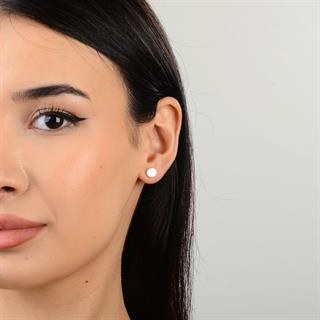 14 Ayar Altın Oval Küpe