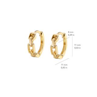 14 Ayar Modern Halka Altın Küpe