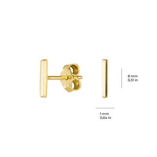 14 Ayar Çubuk Altın Küpe