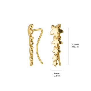 14 Ayar Beş Yıldızlı Altın Küpe