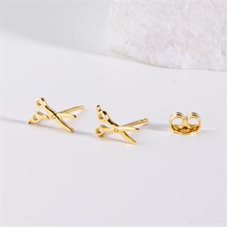 14 Ayar Altın Makas Küpe