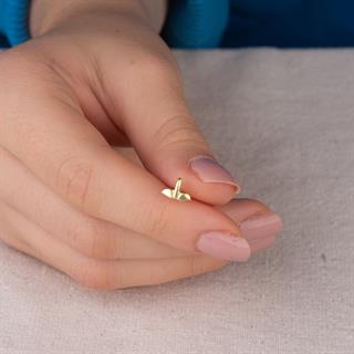 14 Ayar Altın Balık Kuyruğu Küpe