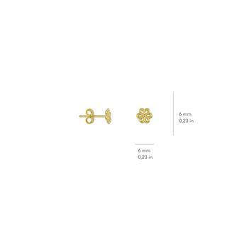 14 Ayar Altın Papatya Küpe