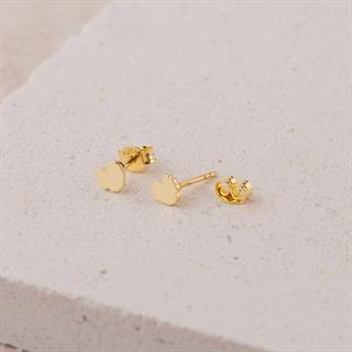 14 Ayar Altın Minik Kalp Küpe