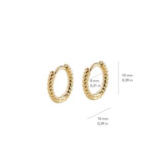 14 Ayar Altın Minik Modern Burgulu Halka Küpe