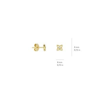 14 Ayar Altın Minik Taşlı Küpe