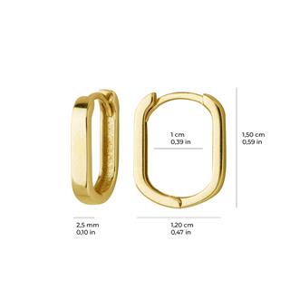 14 Ayar Altın Modern Halka Küpe