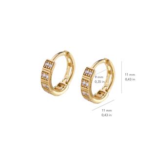 14 Ayar Altın Minik Taşlı Halka Küpe