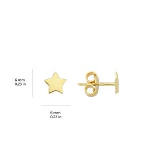 14 Ayar Altın Yıldız Minik Küpe